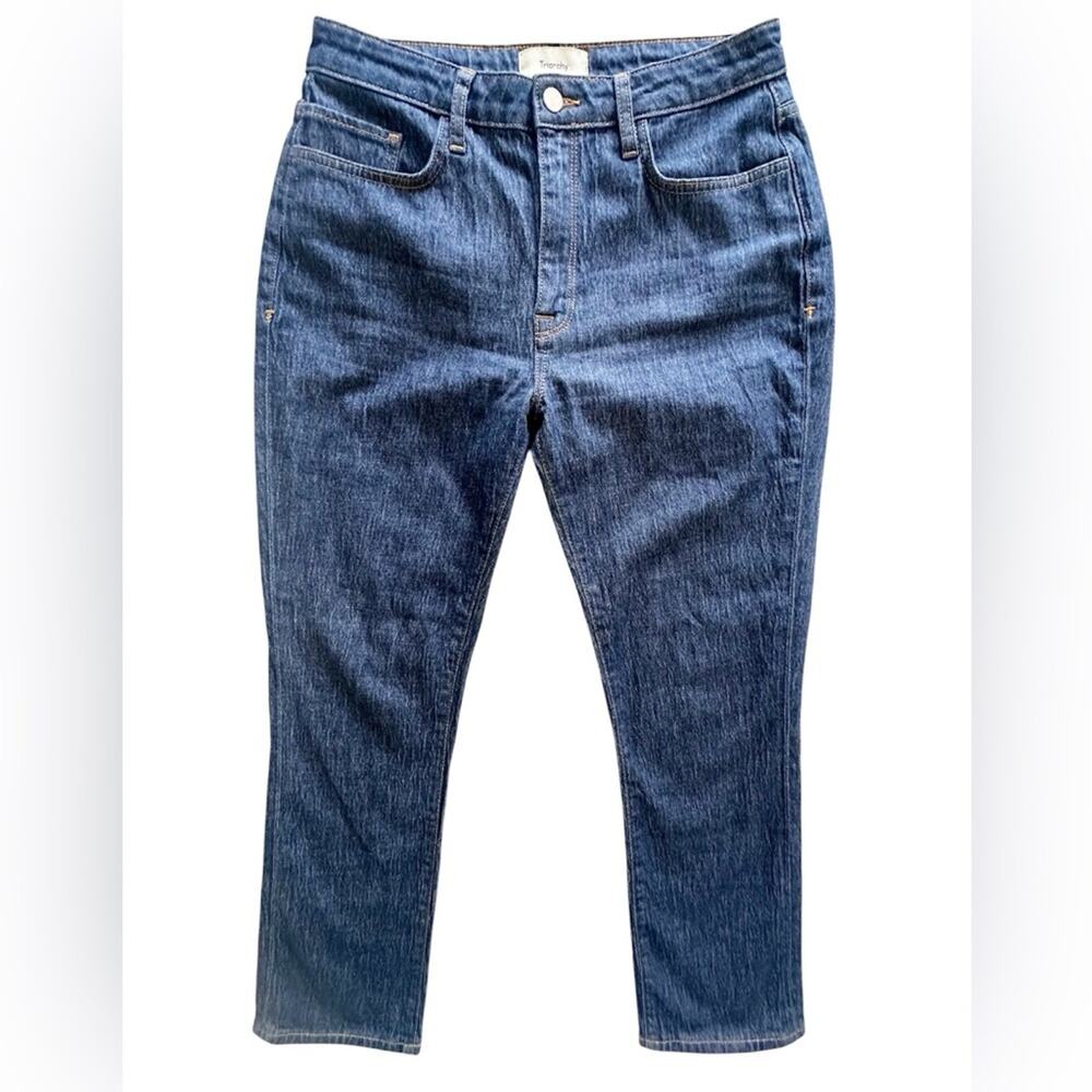 Triarchy High-Rise Straight Leg Jeans Dark Wash Size 28 EUC